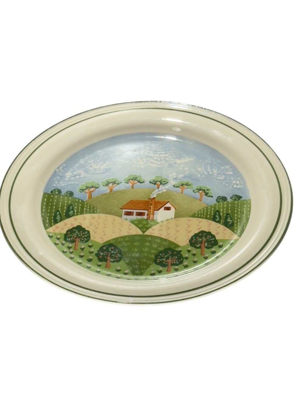 Sangostone Country Cottage Stoneware Bread Plate Set 7.5" Dia. Set of 4 - Picture 7 of 10